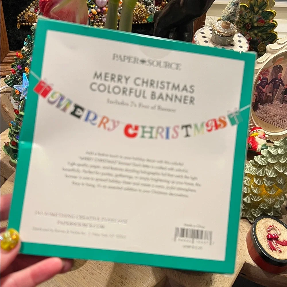 Paper Source MERRY CHRISTMAS Red and Green Christmas Banner